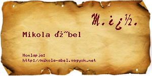 Mikola Ábel névjegykártya