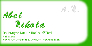 abel mikola business card